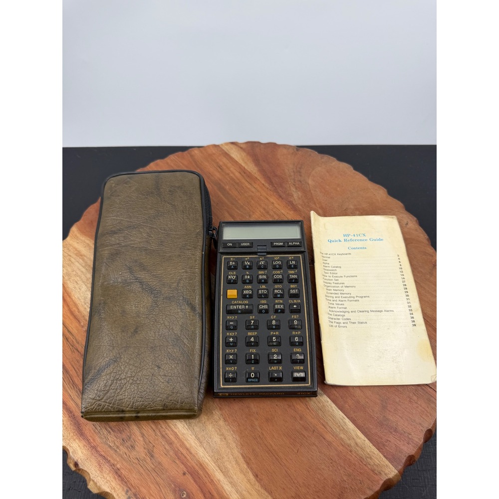 HP HP-41CX Scientific Calculator Unisex OS Black Vintage Programmable Bundle